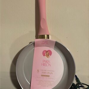 Paris Hilton Pink Ceramic Fry Pan with Gold Accent